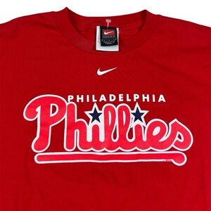 Vintage Y2k Nike Team MLB Philadelphia Phillies Center Swoosh T-Shirt Mens Large